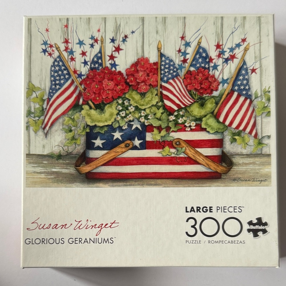 Buffalo Games Glorious Geraniums Puzzle - Red, Blue, Green